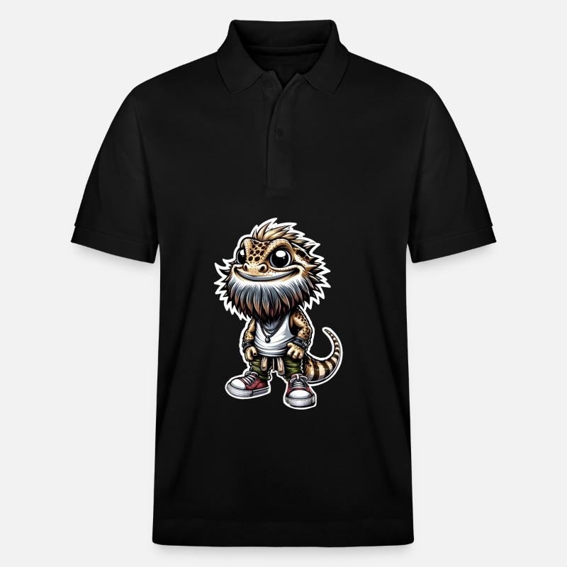 Dragons barbus - Polo PREPSTER bio Stanley/Stella Unisexe - noir