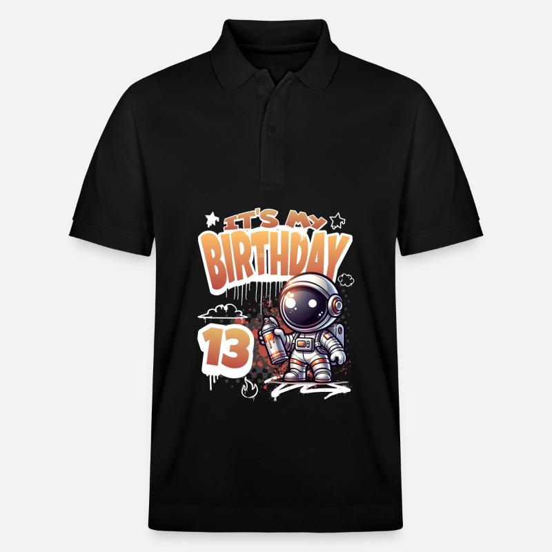 Graffiti astronaute 13e anniversaire - Polo PREPSTER bio Stanley/Stella Unisexe - noir