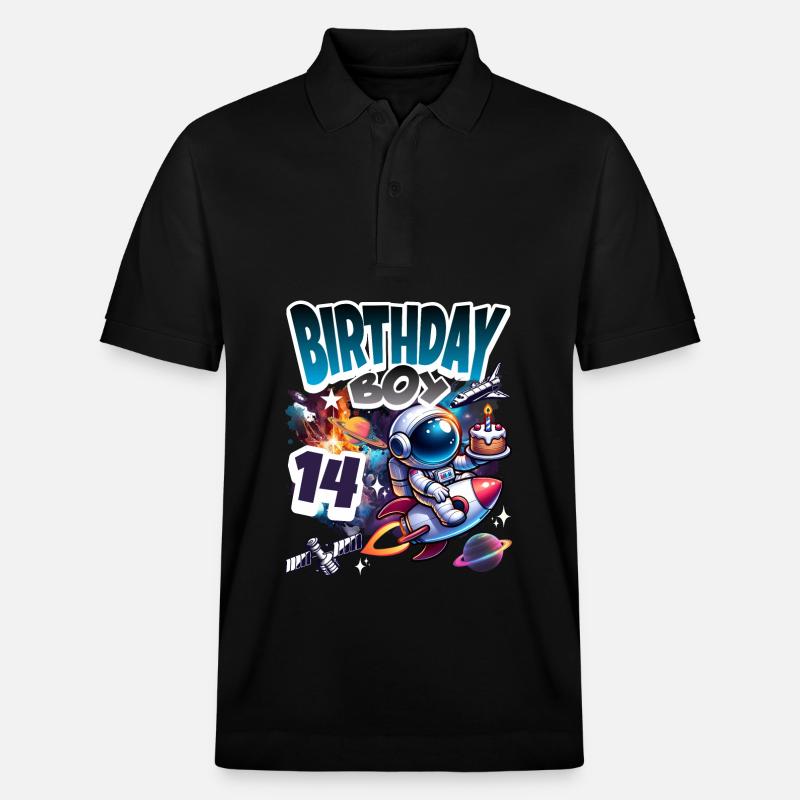 Astronaute 14e anniversaire Espace - Polo PREPSTER bio Stanley/Stella Unisexe - noir