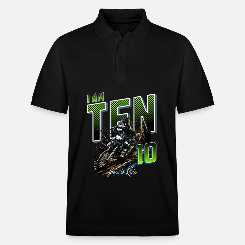 10e anniversaire de motocross - Polo PREPSTER bio Stanley/Stella Unisexe - noir