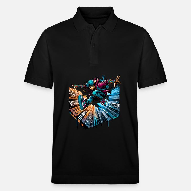 Parkour - Stanley/Stella Unisex Bio-Poloshirt PREPSTER - Schwarz