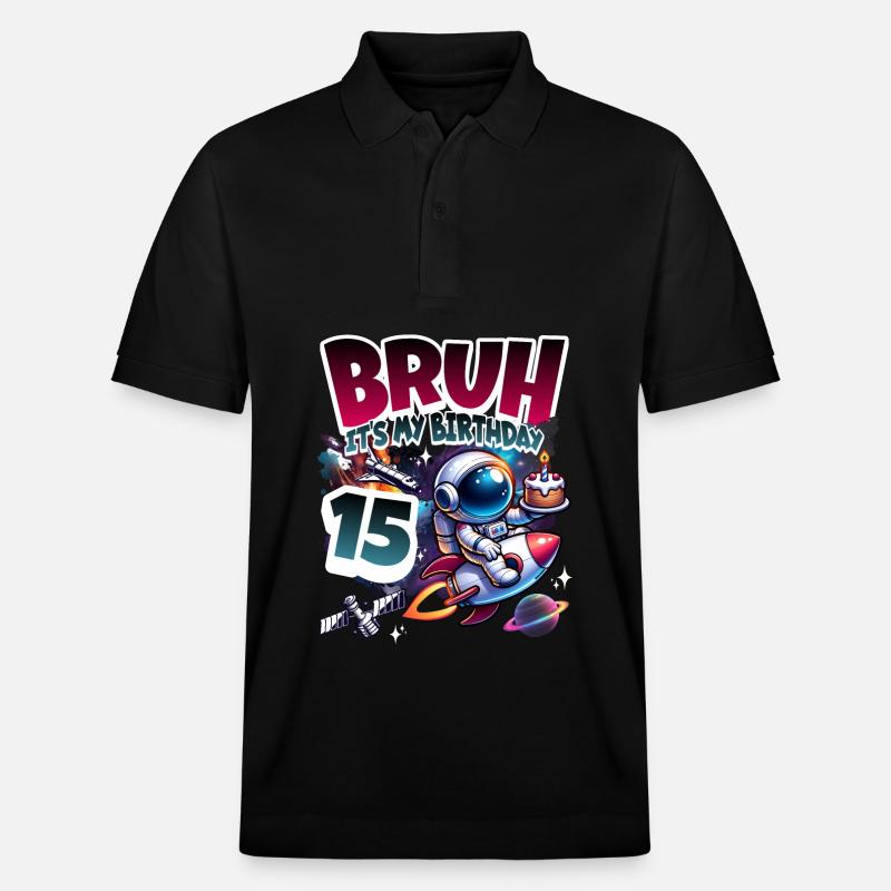 Astronaute 15e anniversaire Espace - Polo PREPSTER bio Stanley/Stella Unisexe - noir