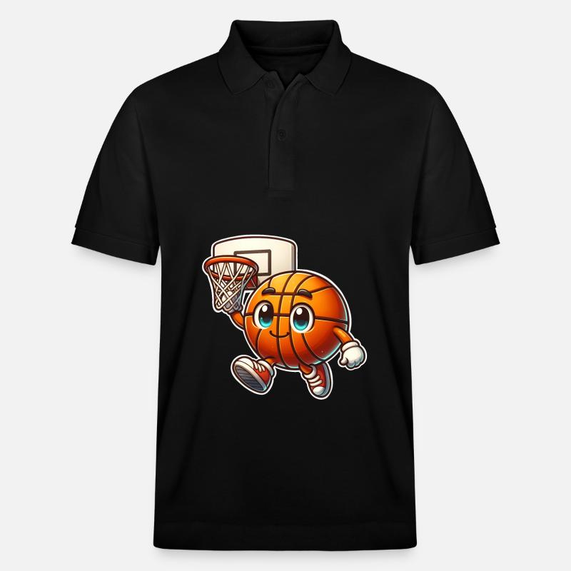 Basket-ball Joueurs de basket-ball - Polo PREPSTER bio Stanley/Stella Unisexe - noir