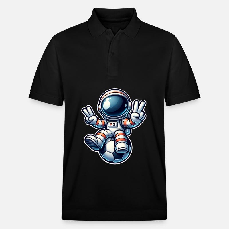 Astronaute de football - Polo PREPSTER bio Stanley/Stella Unisexe - noir