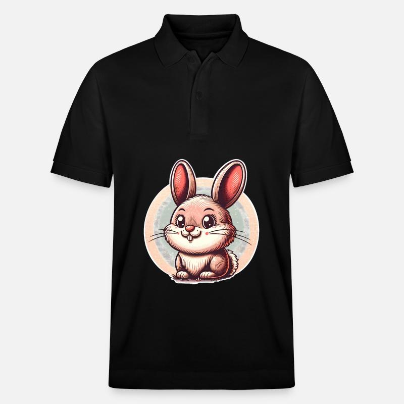 Rabbit Rabbit - Stanley/Stella Unisex Organic Polo Shirt PREPSTER - black