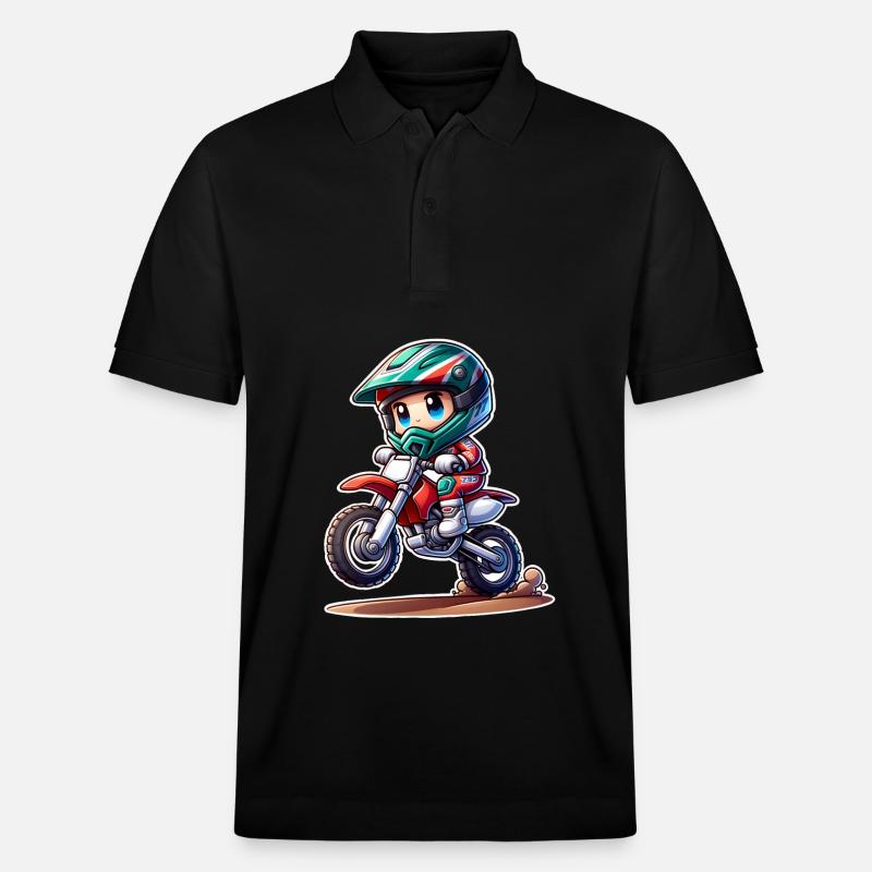 Motocross - Stanley/Stella Unisex Bio-Poloshirt PREPSTER - Schwarz