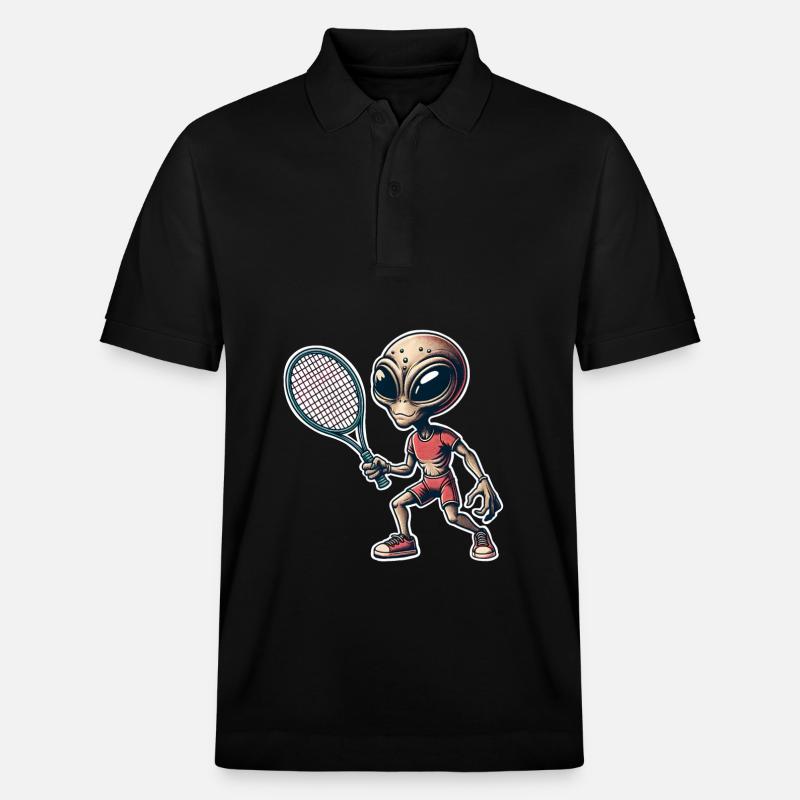 Alien Tennis - Stanley/Stella Unisex Bio-Poloshirt PREPSTER - Schwarz