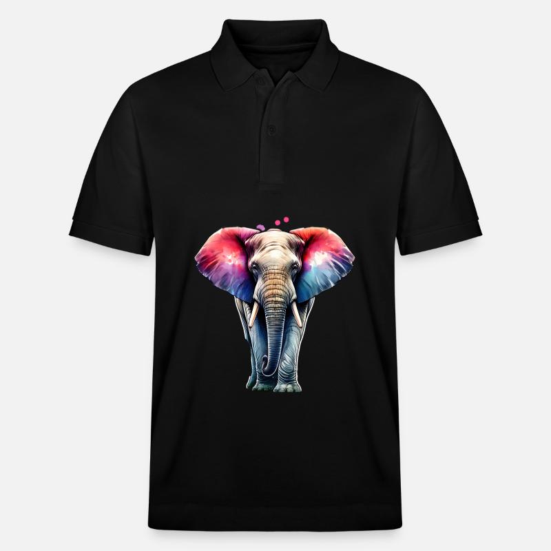 Elefant - Stanley/Stella Unisex Bio-Poloshirt PREPSTER - Schwarz