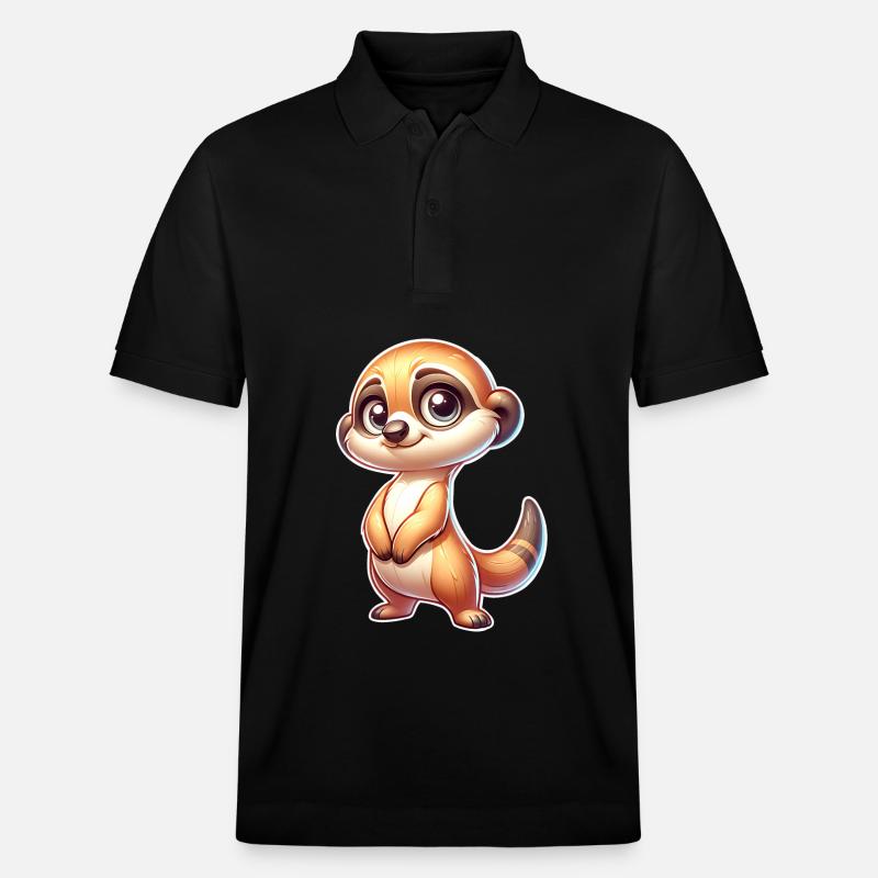 Erdmännchen - Stanley/Stella Unisex Bio-Poloshirt PREPSTER - Schwarz