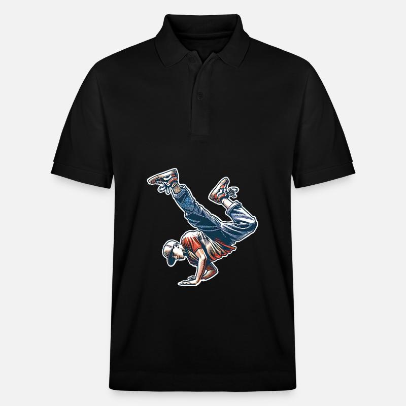 Breakdance - Polo PREPSTER bio Stanley/Stella Unisexe - noir