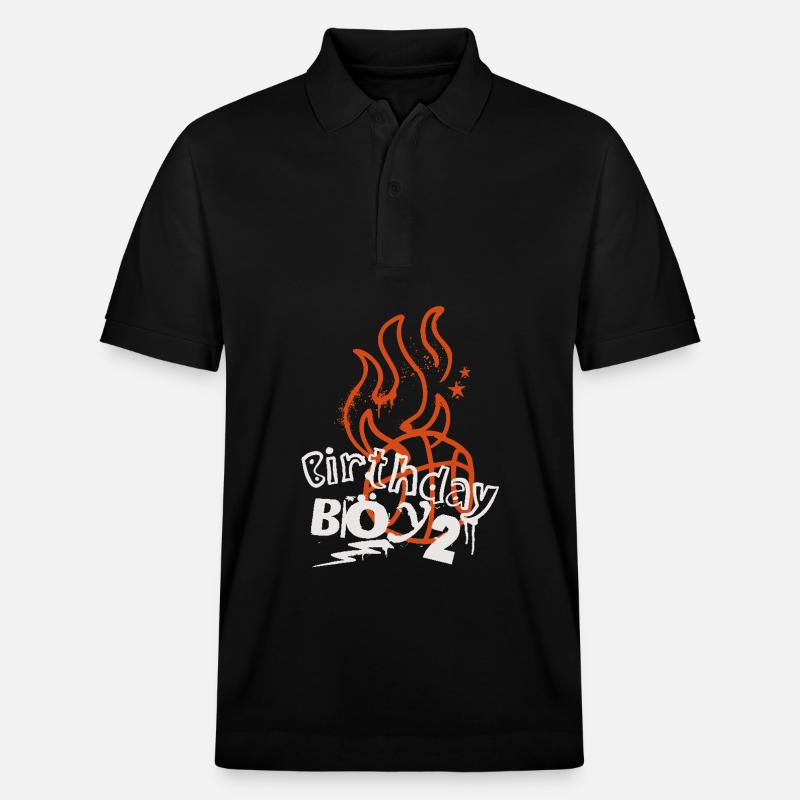 basket-ball 2e anniversaire basketteur - Polo PREPSTER bio Stanley/Stella Unisexe - noir