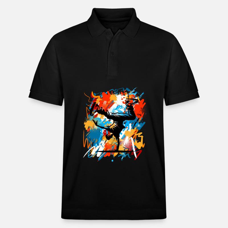 Breakdance - Polo PREPSTER bio Stanley/Stella Unisexe - noir