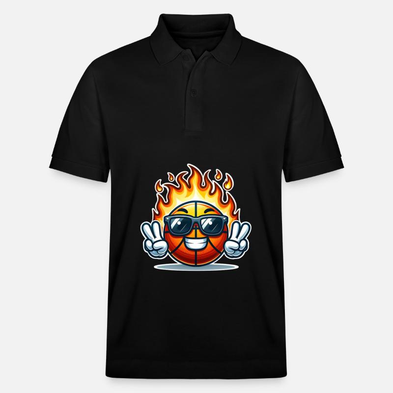 Basket-ball Joueurs de basket-ball - Polo PREPSTER bio Stanley/Stella Unisexe - noir