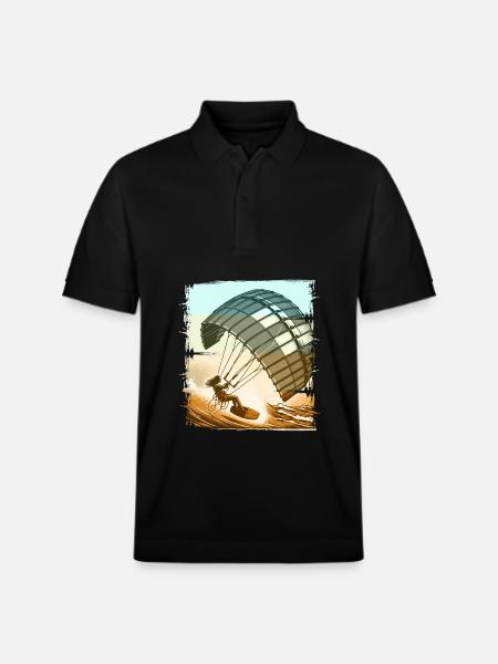 Kitesurf Kitesurfer Kiteboard - Polo PREPSTER bio Stanley/Stella Unisexe - noir