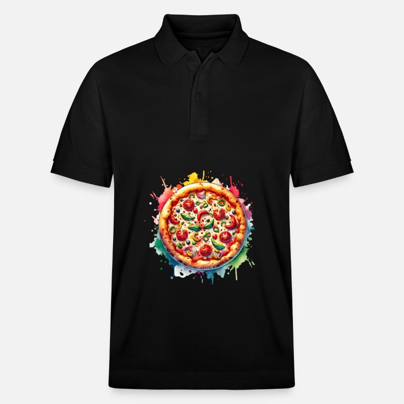Pizza - Polo PREPSTER bio Stanley/Stella Unisexe - noir
