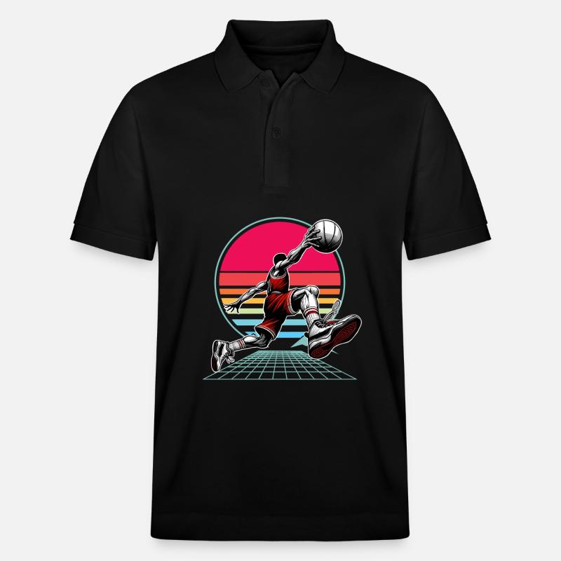 Basket-ball Joueurs de basket-ball - Polo PREPSTER bio Stanley/Stella Unisexe - noir