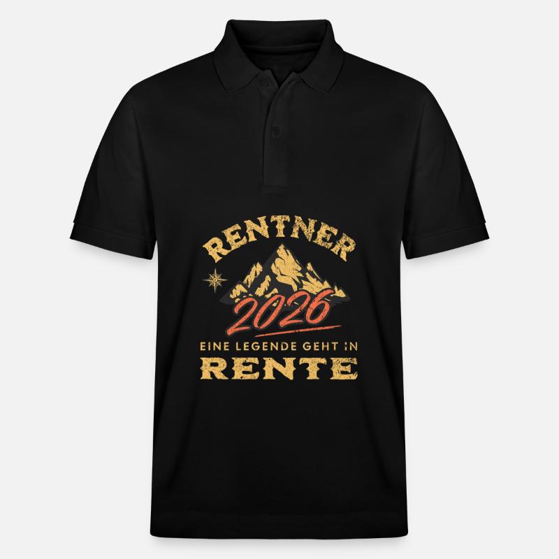 Rentner 2026 - Stanley/Stella Unisex Bio-Poloshirt PREPSTER - Schwarz