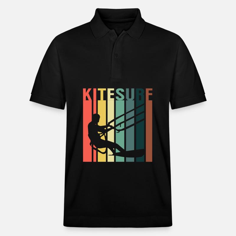 Kitesurfer Kiteboard Kitesurfen Kitesurf - Stanley/Stella Unisex Bio-Poloshirt PREPSTER - Schwarz