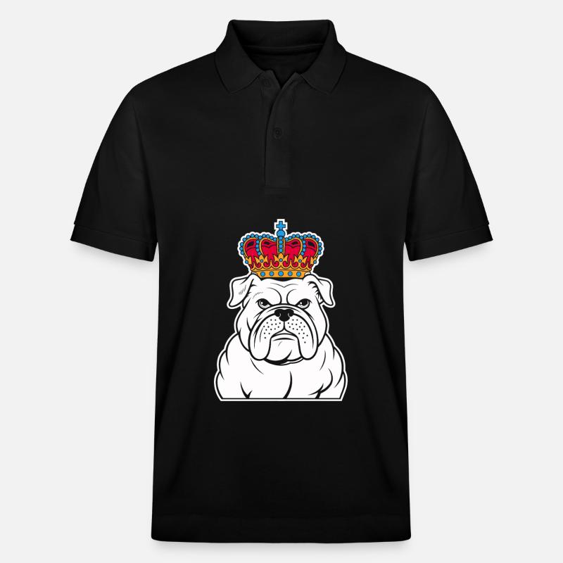 Couronne de bouledogue - Polo PREPSTER bio Stanley/Stella Unisexe - noir
