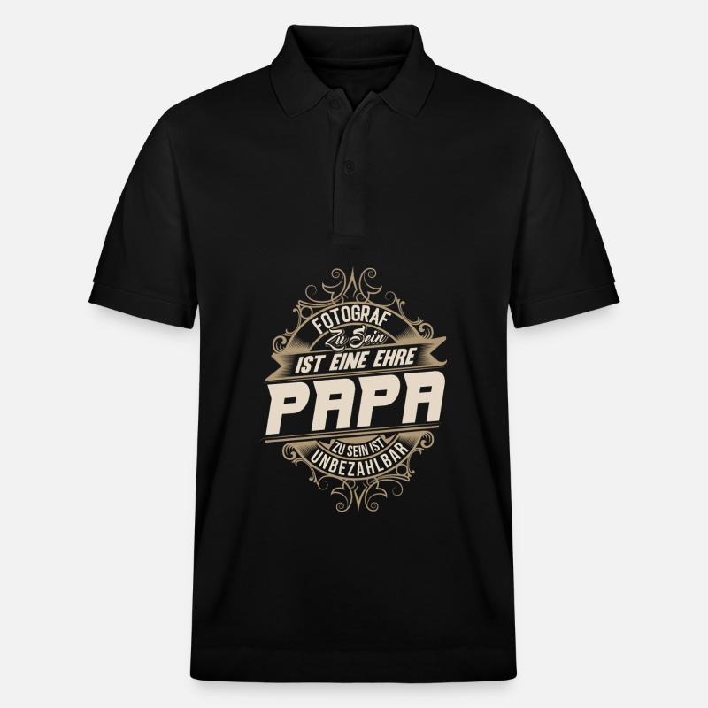 Fotograf Papa - Stanley/Stella Unisex Bio-Poloshirt PREPSTER - Schwarz