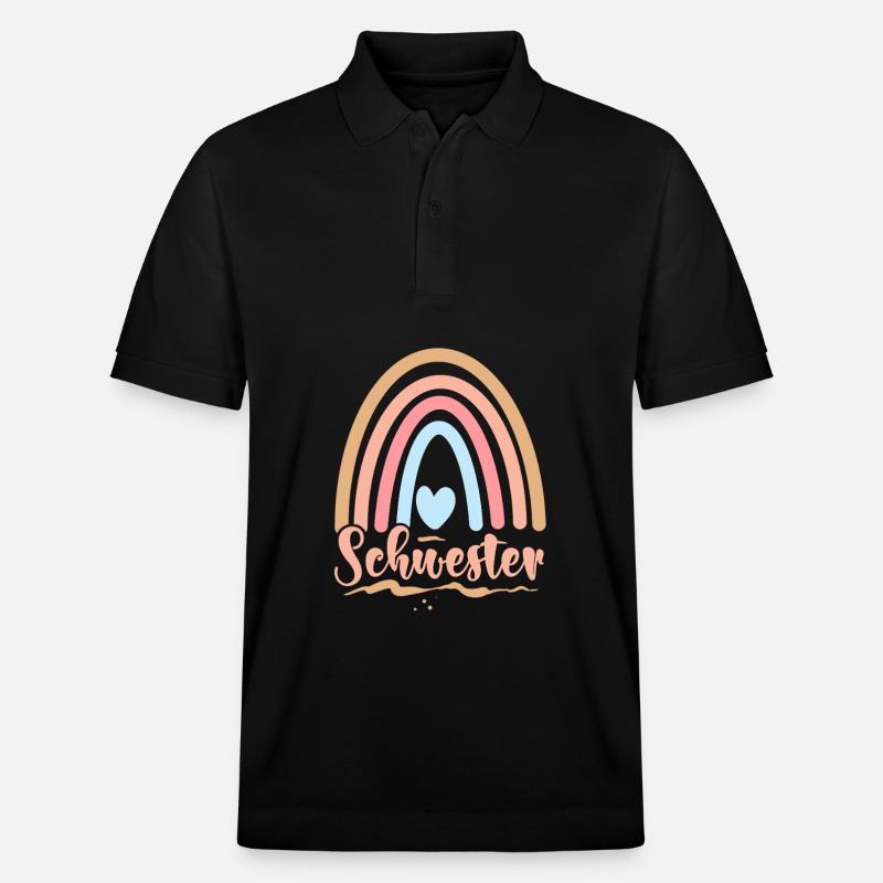 Schwester - Stanley/Stella Unisex Bio-Poloshirt PREPSTER - Schwarz