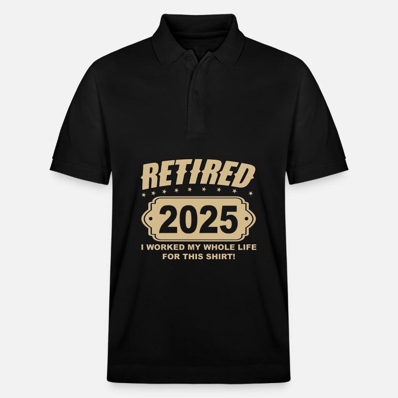 Retired 2025 - Endlich in Rente - Stanley/Stella Unisex Bio-Poloshirt PREPSTER - Schwarz