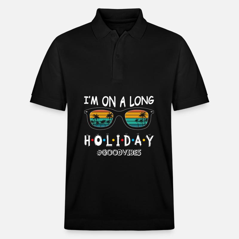 Je suis en vacances - Polo PREPSTER bio Stanley/Stella Unisexe - noir