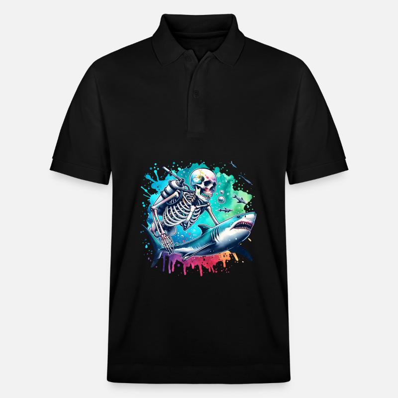 Plongeurs - Polo PREPSTER bio Stanley/Stella Unisexe - noir