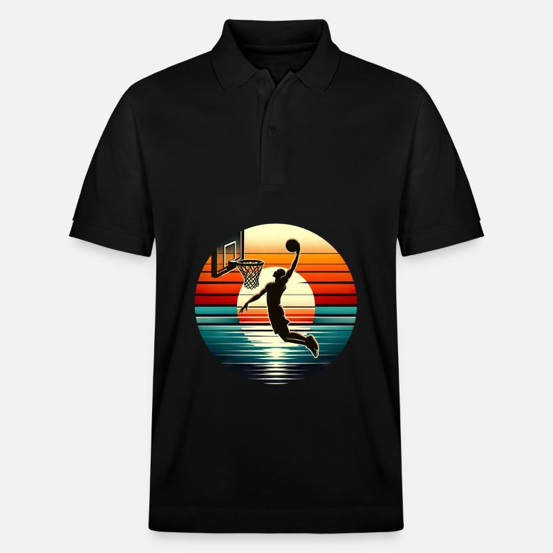 Basket-ball Basketteurs Joueurs - Polo PREPSTER bio Stanley/Stella Unisexe - noir