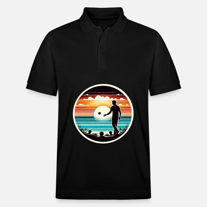 Boule Petanque - Stanley/Stella Unisex Bio-Poloshirt PREPSTER - Schwarz