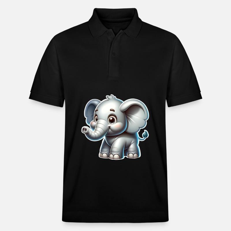 Éléphant - Polo PREPSTER bio Stanley/Stella Unisexe - noir