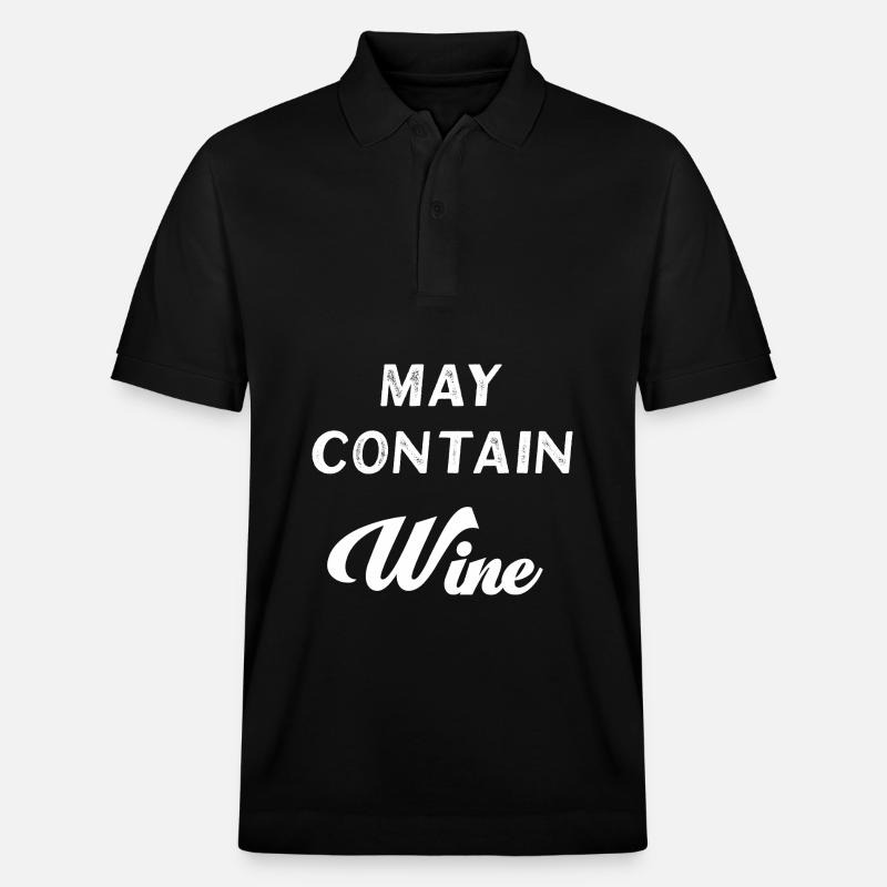 May Contain Wine - Stanley/Stella Unisex Bio-Poloshirt PREPSTER - Schwarz