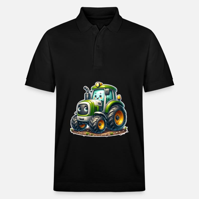 Tractor - Stanley/Stella Unisex Organic Polo Shirt PREPSTER - black