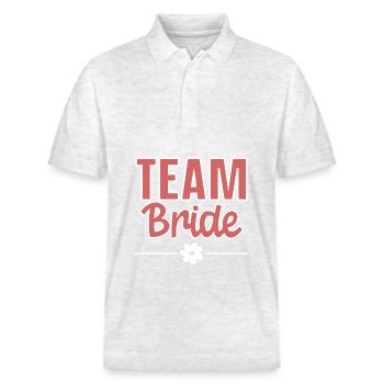 Équipe Bride - Polo PREPSTER bio Stanley/Stella Unisexe - blanc chiné - Devant - Roxy (174cm) & Andy (188cm)