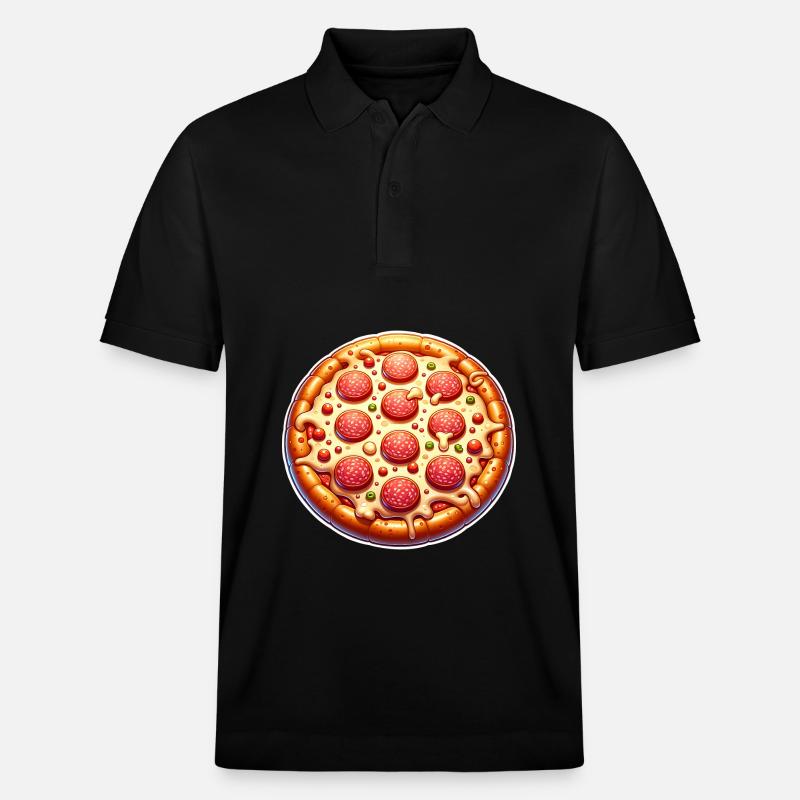 Pizza - Stanley/Stella Unisex Bio-Poloshirt PREPSTER - Schwarz