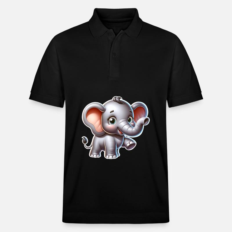 Éléphant - Polo PREPSTER bio Stanley/Stella Unisexe - noir
