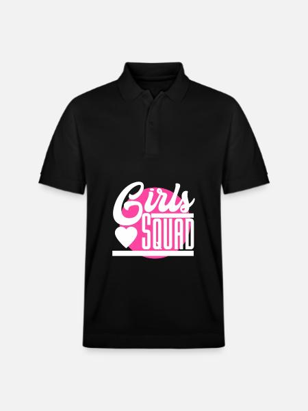 Girls Squad - Stanley/Stella Unisex Organic Polo Shirt PREPSTER - black