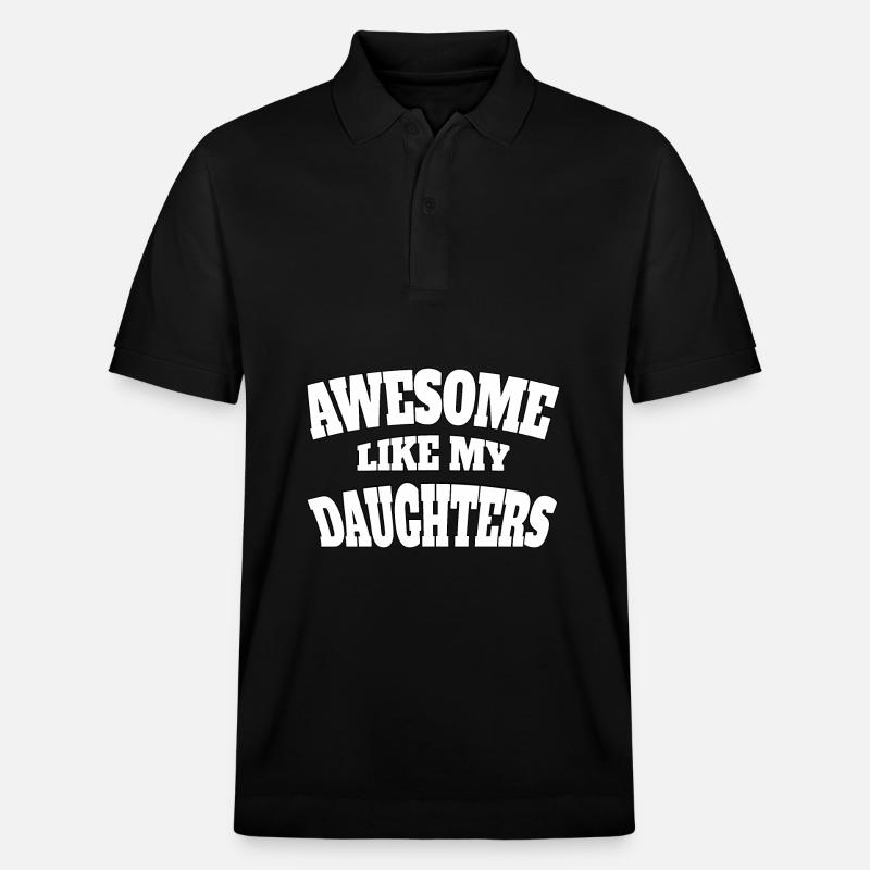 Génial comme mes filles - Polo PREPSTER bio Stanley/Stella Unisexe - noir