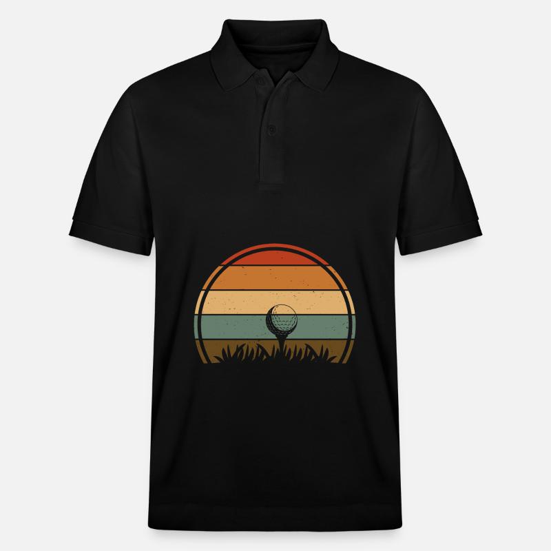 Golf Golfer - Stanley/Stella Unisex Bio-Poloshirt PREPSTER - Schwarz
