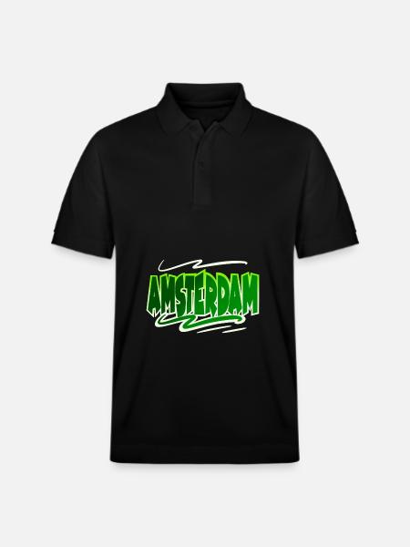 Amsterdam - Stanley/Stella Unisex Organic Polo Shirt PREPSTER - black