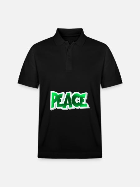 Peace - Stanley/Stella Unisex Organic Polo Shirt PREPSTER - black