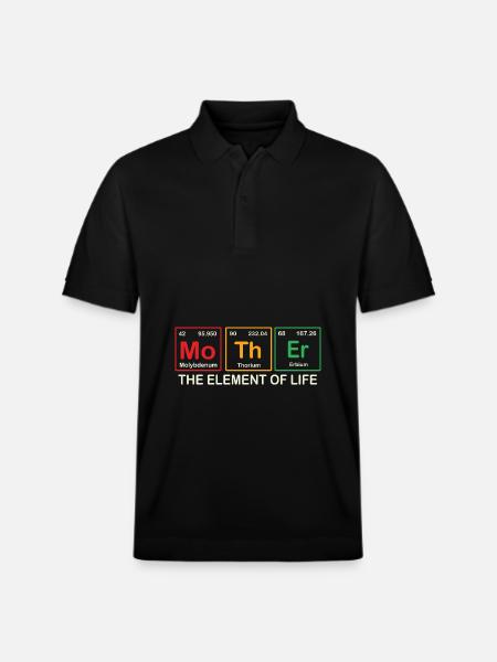 Mor - Stanley/Stella PREPSTER økologisk unisex poloshirt - sort