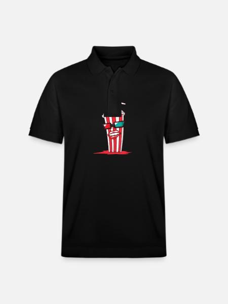 Cola mit Sonnenbrille im Partnerlook - Stanley/Stella Unisex Bio-Poloshirt PREPSTER - Schwarz
