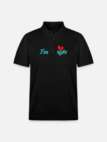 I´m single - Stanley/Stella Unisex Organic Polo Shirt PREPSTER - black