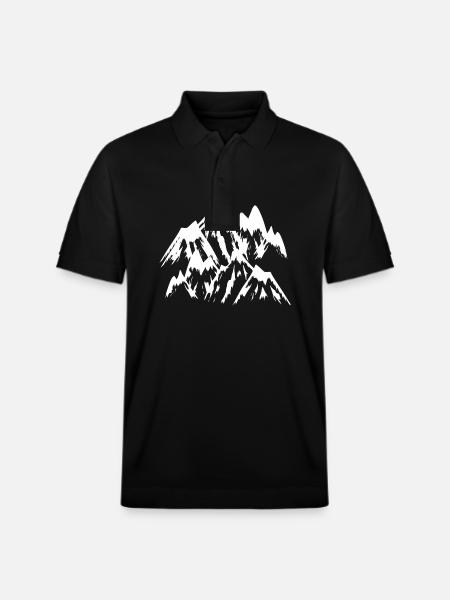 Mountain Nature Mountains Mountains - Stanley/Stella Unisex Organic Polo Shirt PREPSTER - black