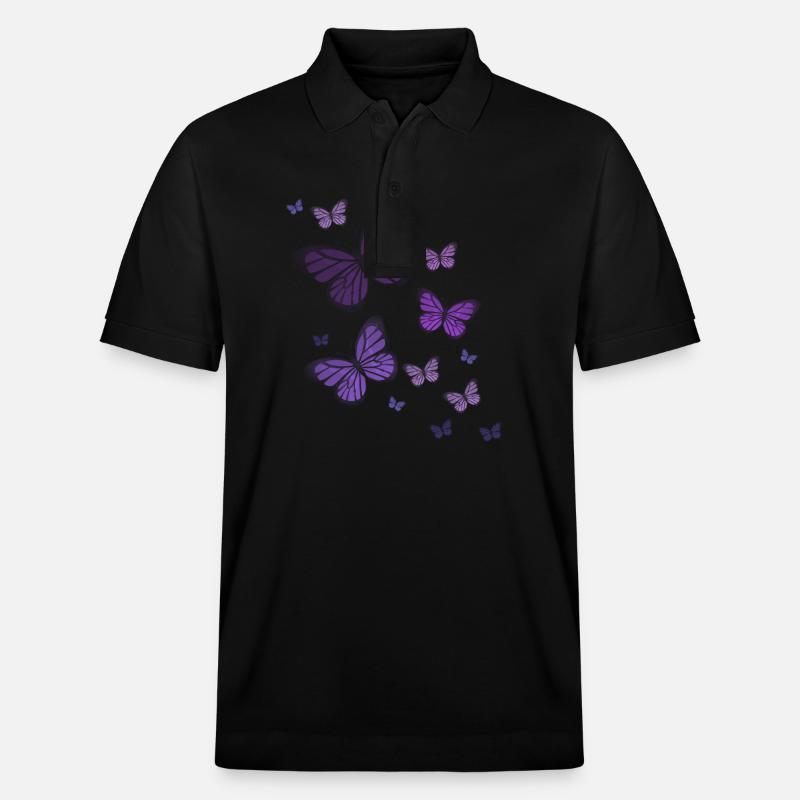 Papillons papillons papillons enfants - Polo PREPSTER bio Stanley/Stella Unisexe - noir