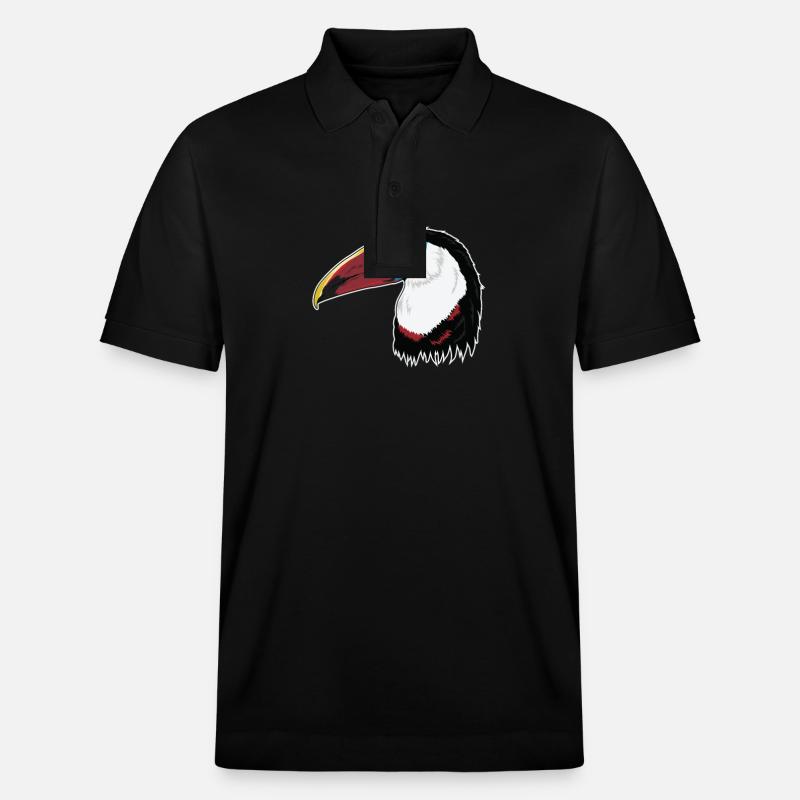 Weißbrusttukan Tukan-Vogel - Stanley/Stella Unisex Bio-Poloshirt PREPSTER - Schwarz