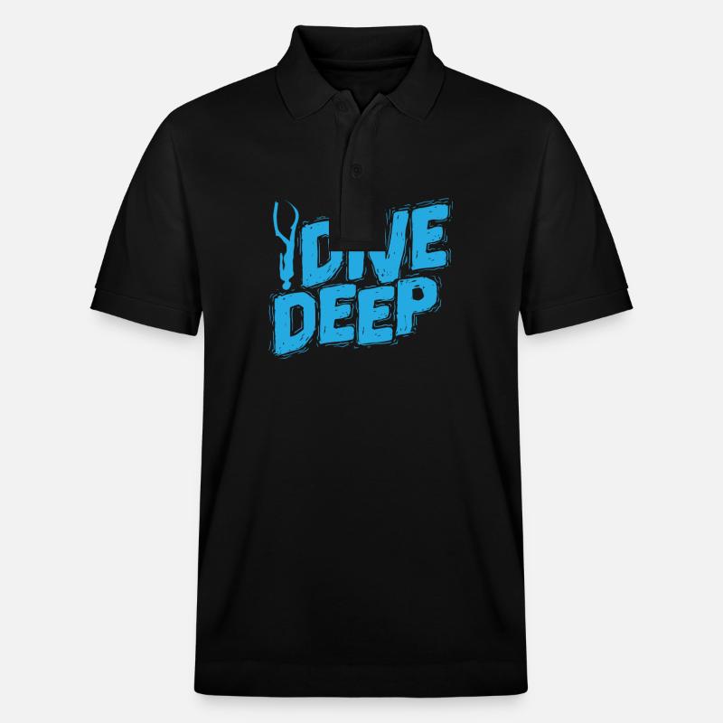 Plongeur d’apnée Dive Deep - Polo PREPSTER bio Stanley/Stella Unisexe - noir