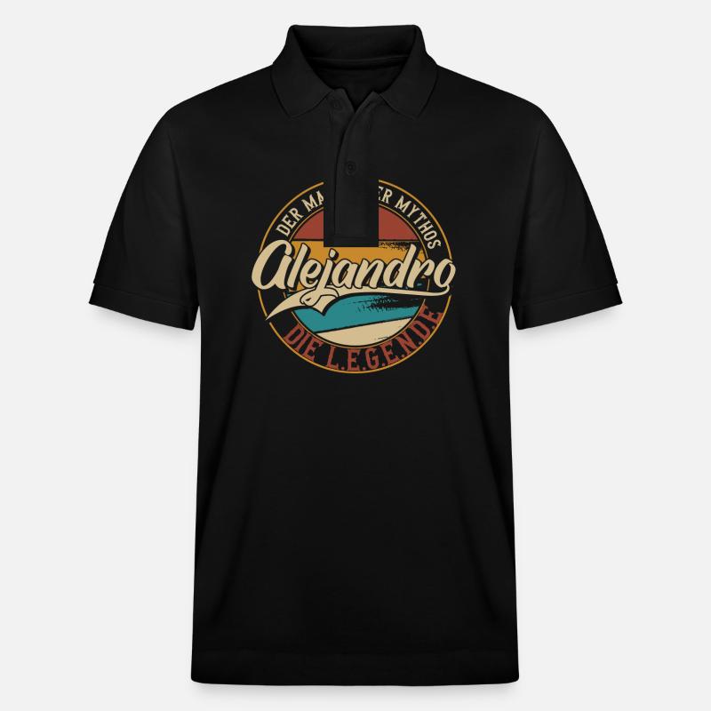 Der mann der mythos Alejandro - Stanley/Stella Unisex Bio-Poloshirt PREPSTER - Schwarz