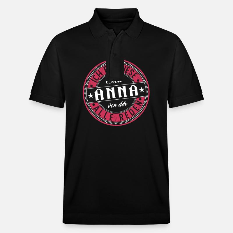 Anna Geschenkidee Geschenk Geburtstag - Stanley/Stella Unisex Bio-Poloshirt PREPSTER - Schwarz